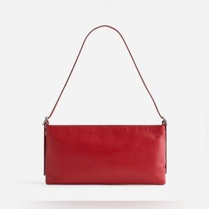 Madewell sculptural buckle mini Red Leather Shoulder Bag
